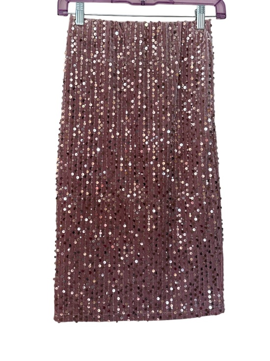 Dresses & Skirts - FORE sequined velvet pencil skirt